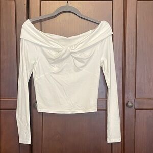 Elodie Off-Shoulder White Top NWT